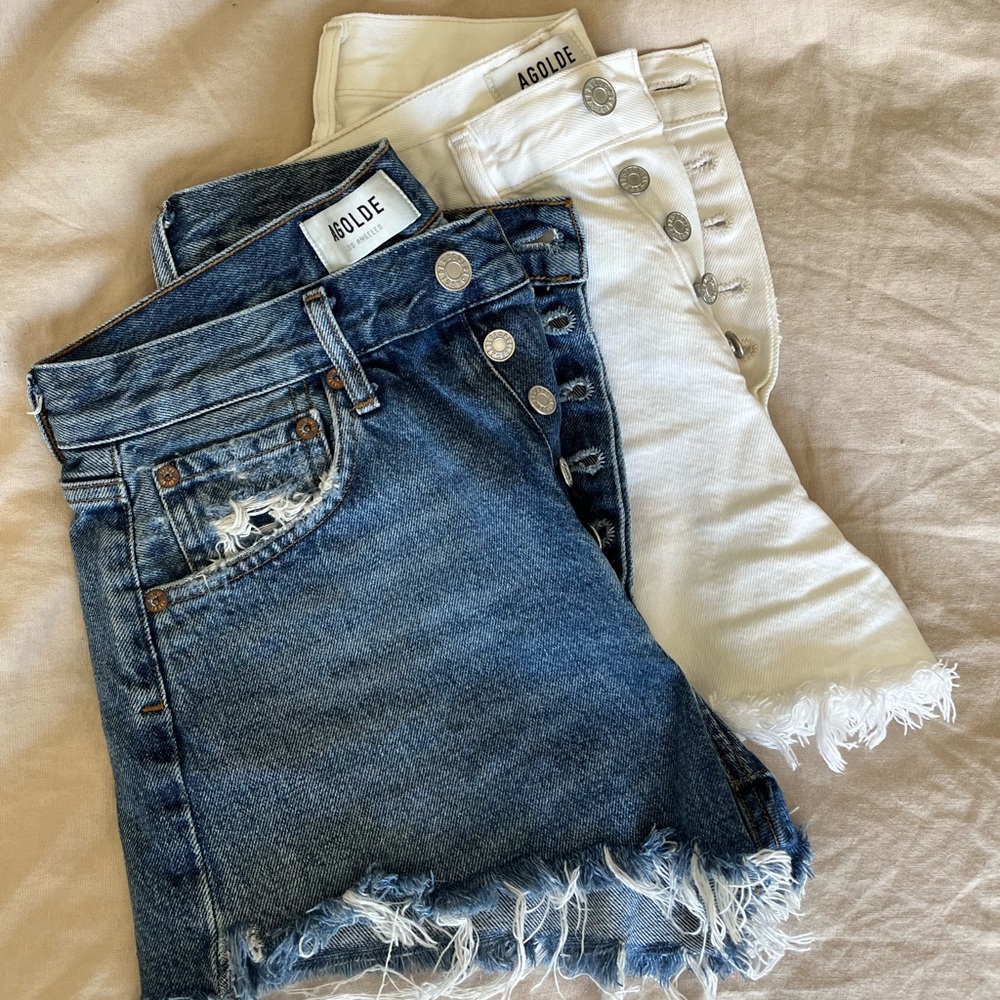 AGOLDE Parker Shorts (white)